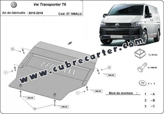 Cubre carter aluminio Volkswagen Transporter T6