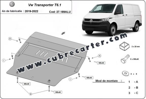 Cubre carter aluminio Volkswagen Transporter T6.1