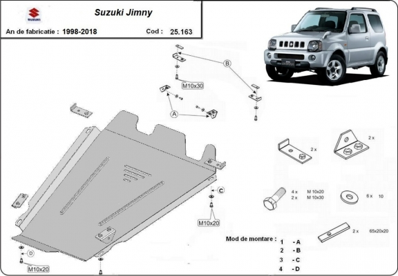 Protector de la caja de transferencia Suzuki Jimny