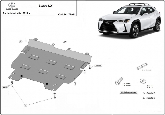 Cubre carter de aluminio Lexus UX