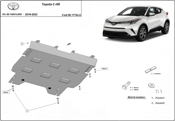 Cubre carter de aluminio Toyota C-HR