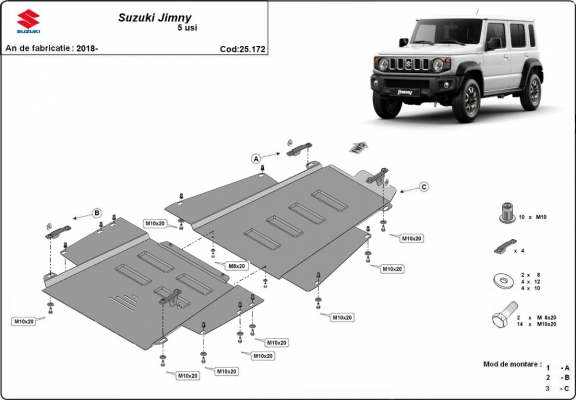 Protector de la caja de transferencia Suzuki Jimny - 5 puertas