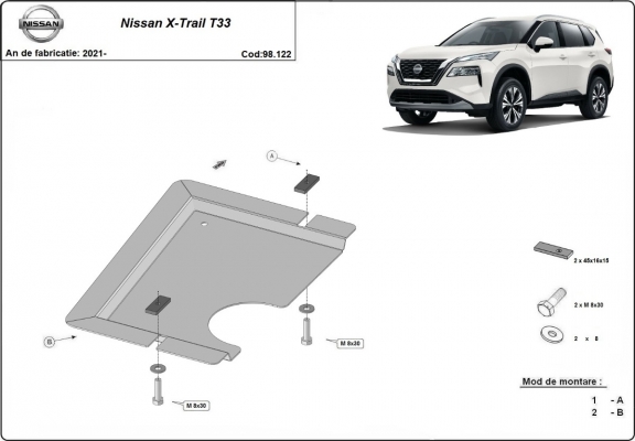 Protector del diferencial trasero Nissan X Trail