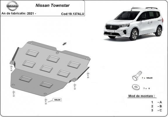 Cubre carter de aluminio Nissan Townstar