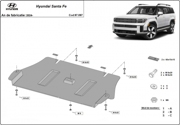 Proteccion para catalizador Hyundai Santa Fe