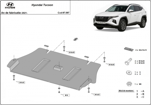 Proteccion para catalizador Hyundai Tucson
