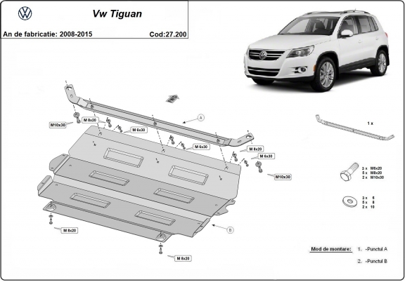 Cubre carter metalico VW Tiguan