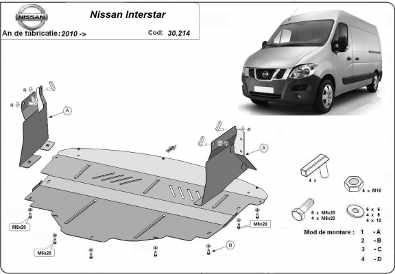 Cubre carter metalico Nissan Interstar