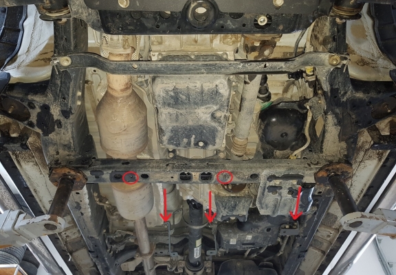 Protector de aluminio de la caja de cambios Toyota Hilux Revo