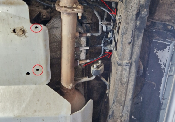 Protector de los sensores del filtro de particulas Toyota Hilux