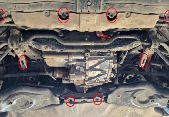 Cubre carter del motor trasero eléctrico Tesla Model 3 AWD