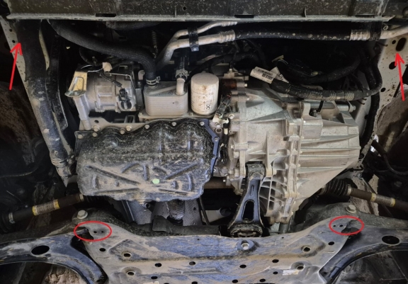 Cubre carter de aluminio Ford Transit Custom - FWD