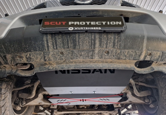 Protector del radiador Nissan Navara D40